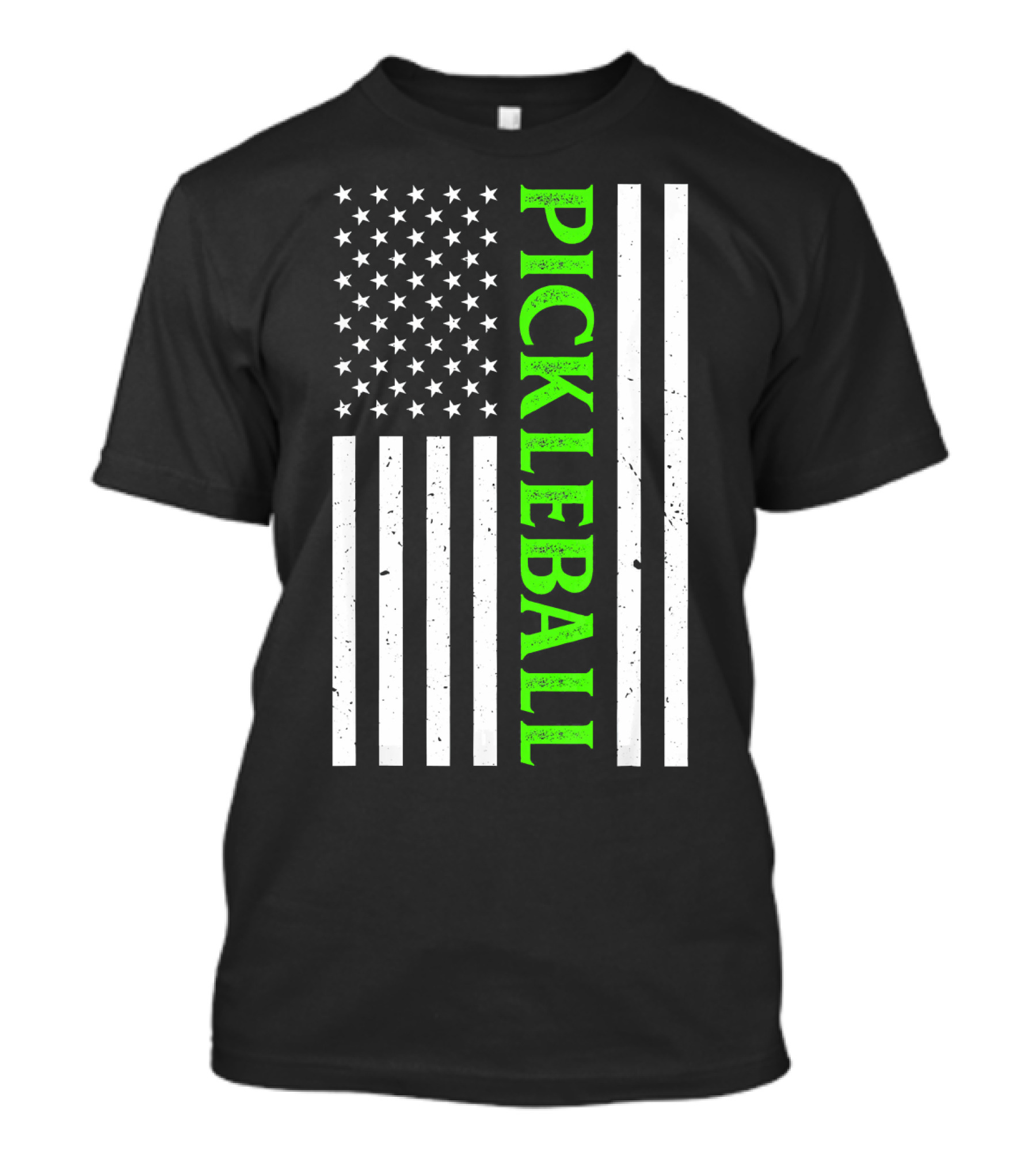 Pickleball Vintage Distressed American Flag T-Shirt