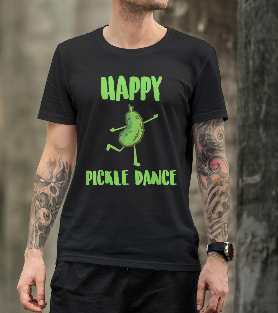 Hilarious Happy Pickle Dance With Cute Dill Pickle Animation T-Shirt