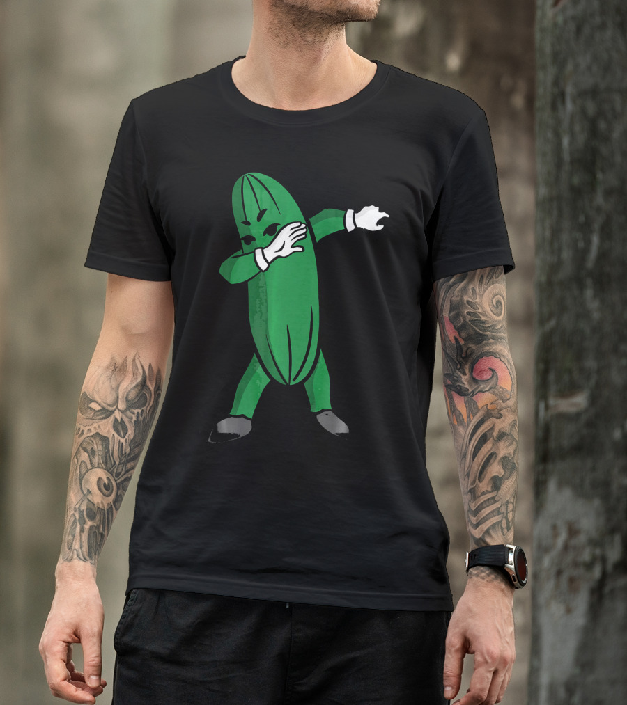 Dabbing Pickle Dance Cartoon T-Shirt