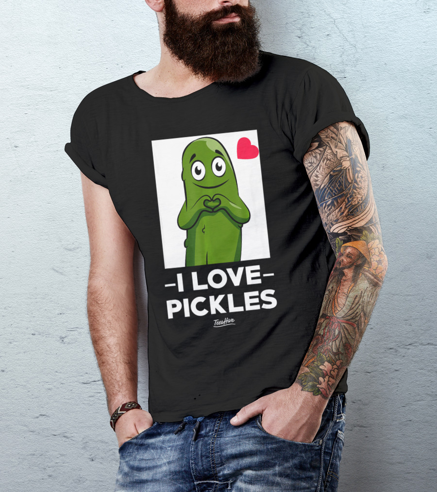 I Love Pickles Squad Heart Party T-Shirt