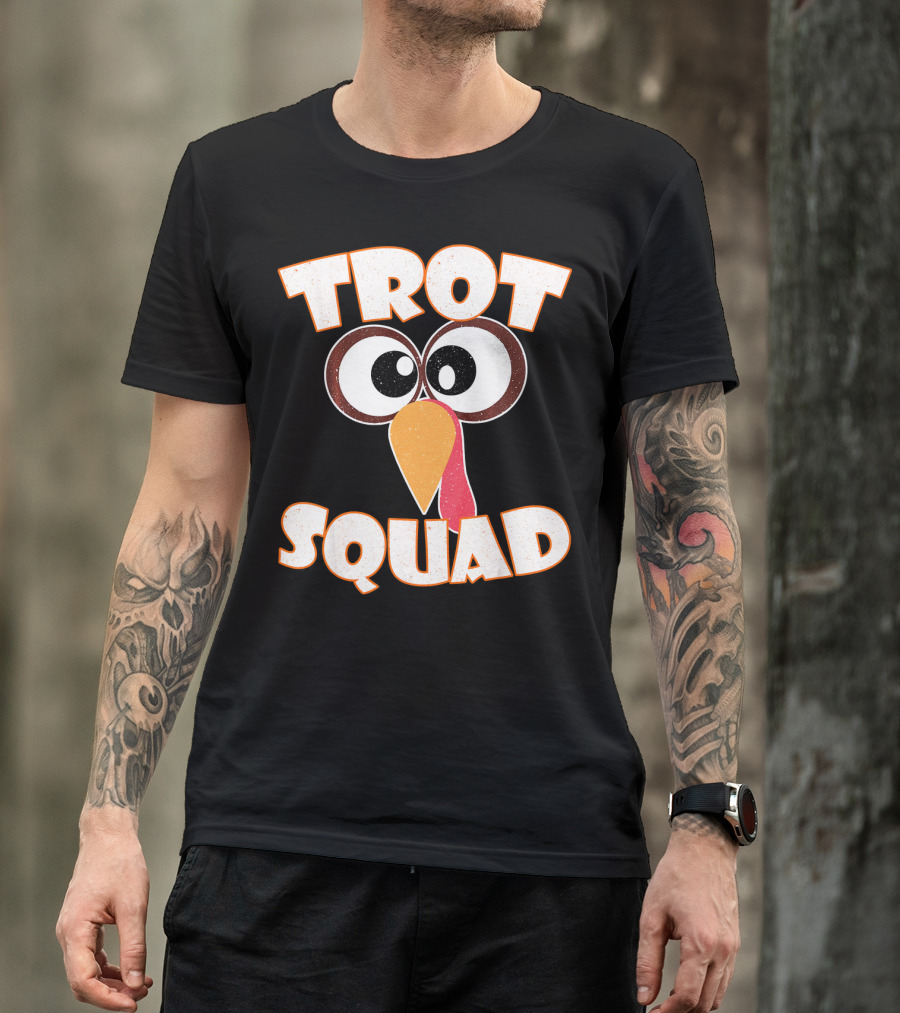 Trot Squad Turkey Face Eyes And Beak T-Shirt