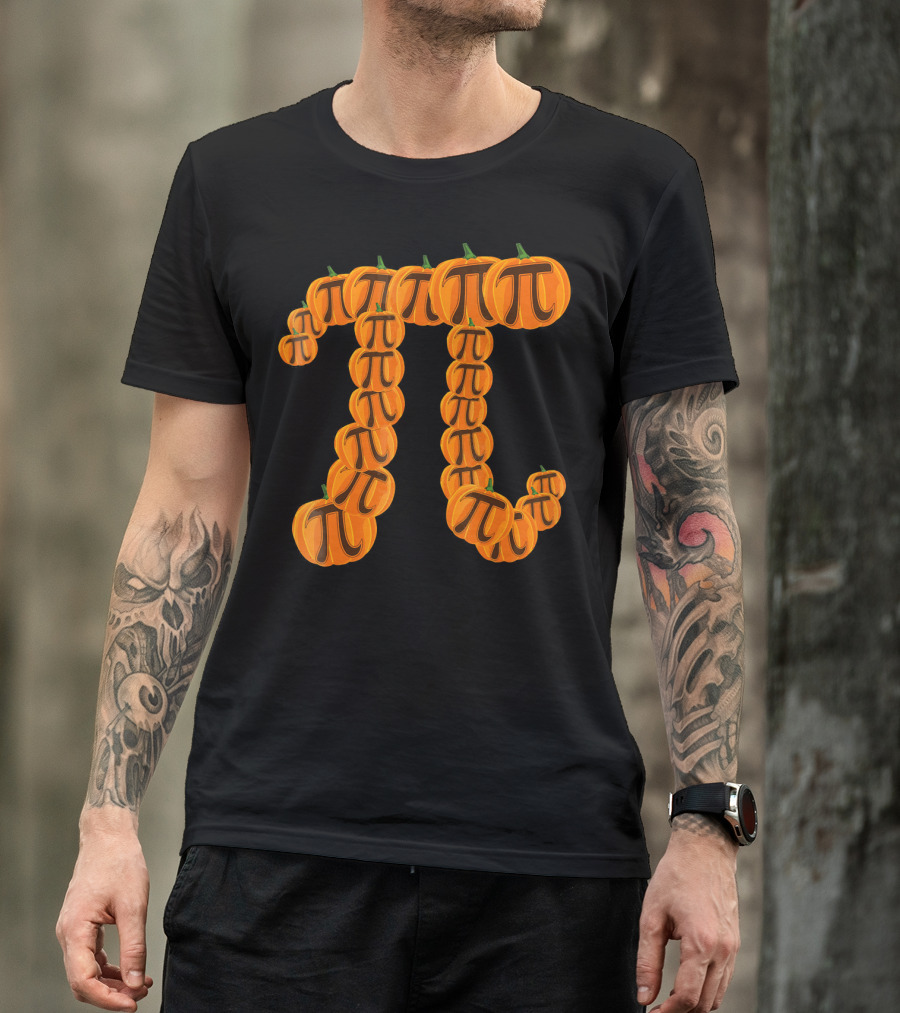 Pumpkin Pi Math Symbol Halloween Puns T-Shirt