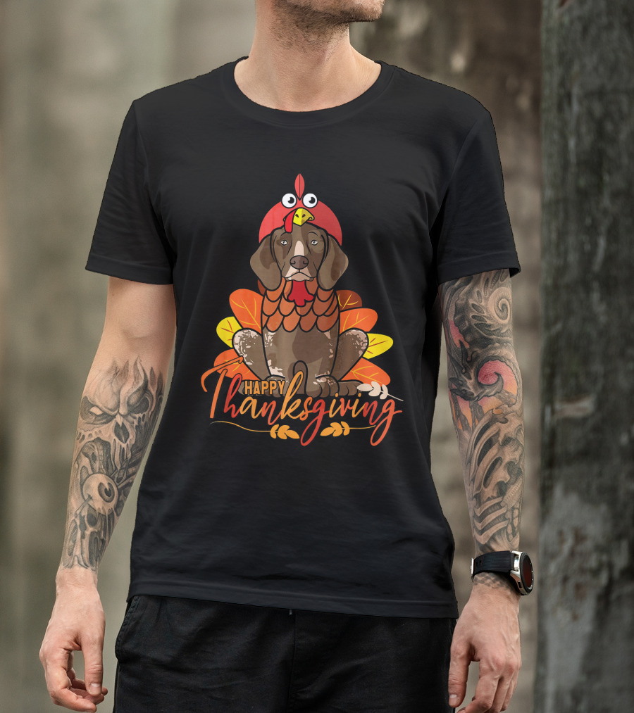 Happy Thanksgiving German Shorthaired Pointer Turkey Costume T-Shirt