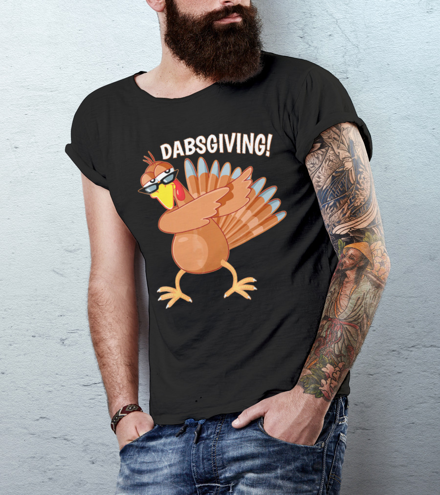 Dabsgiving Funny Dabbing Turkey Thanksgiving Dabs T-Shirt