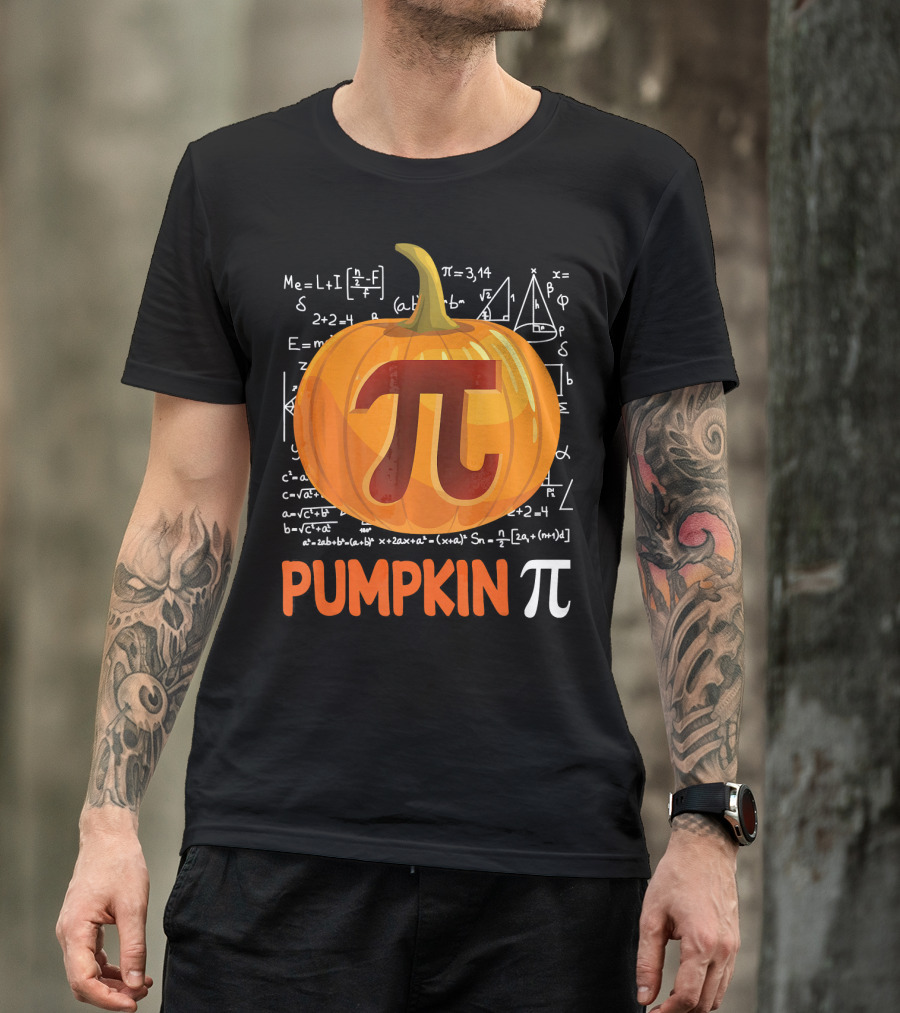 Pumpkin Pi Math Equations Halloween T-Shirt