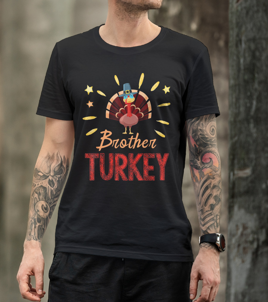 Thanksgiving Day Fall Harvest Brother Turkey T-Shirt