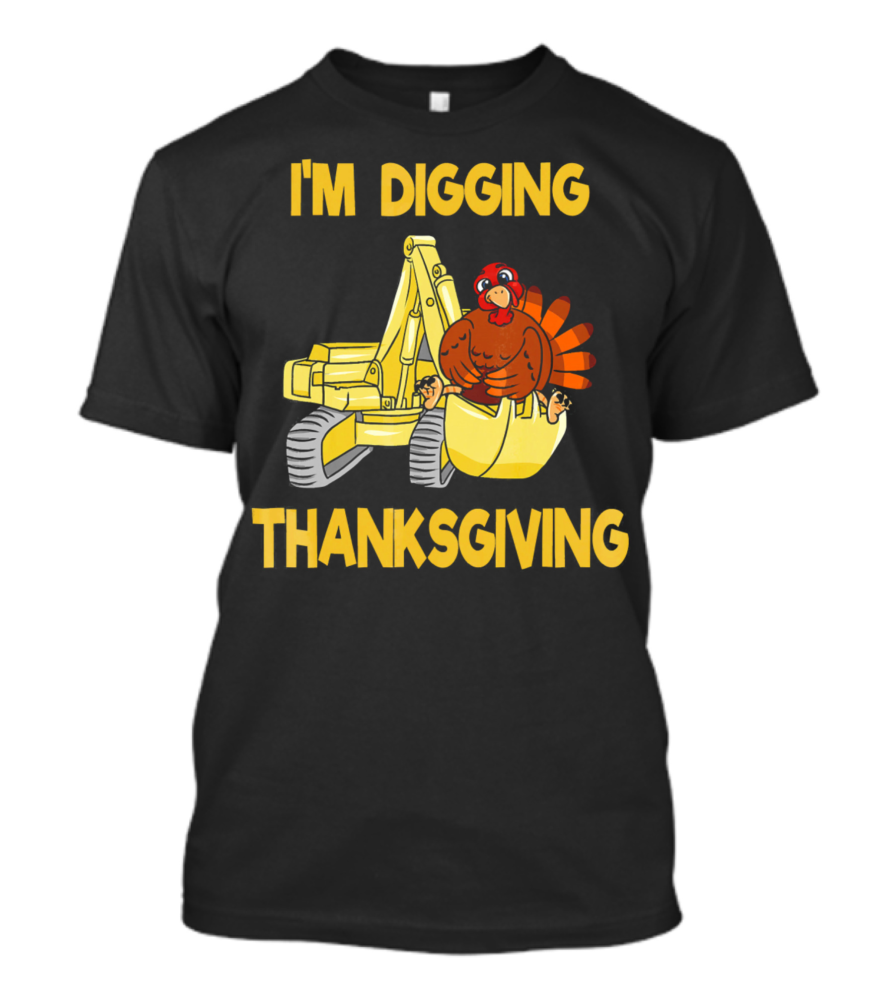 I'm Digging Thanksgiving Kids Excavator Turkey T-Shirt