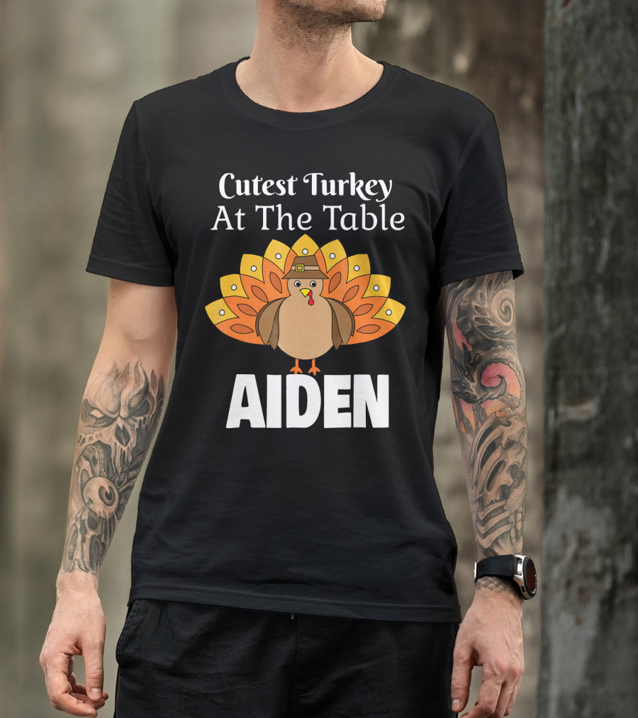 Cutest Turkey At The Table Aiden T-Shirt
