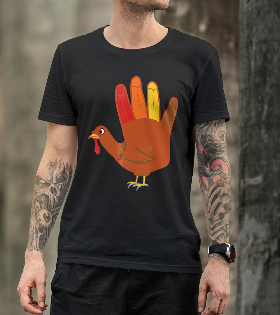 Thanksgiving Handprint Turkey T-Shirt