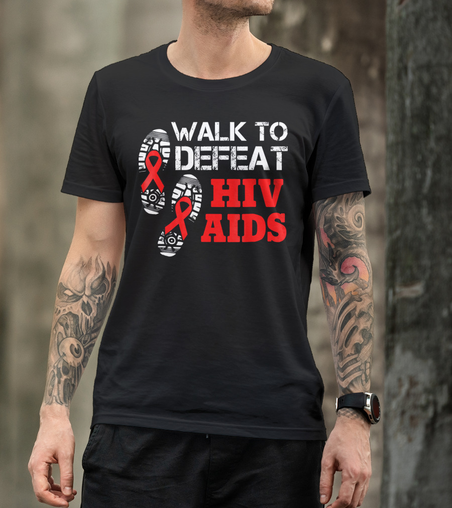 Walk To Defeat HIV AIDS T-Shirt