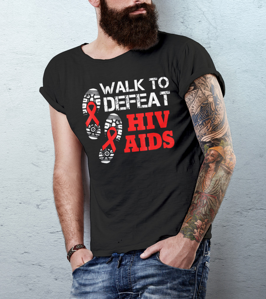 Walk To Defeat HIV AIDS T-Shirt