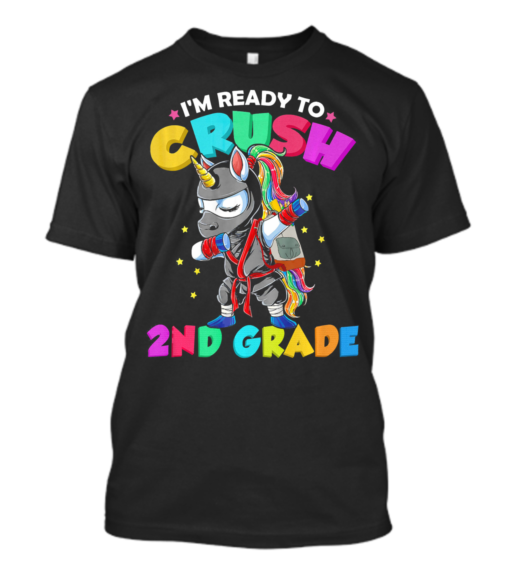 I'm Ready To Crush 2nd Grade Dabbing Unicorn Ninja T-Shirt