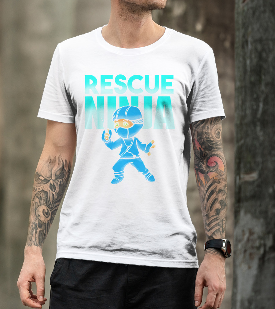 Rescue Ninja Nurses Nursing Day Men Pediatric Hero T-Shirt