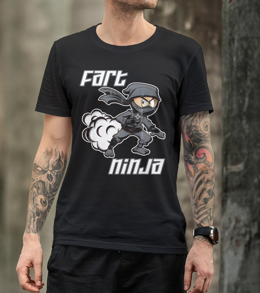 Funny Fart Ninja Farting Joke Ninja T-Shirt