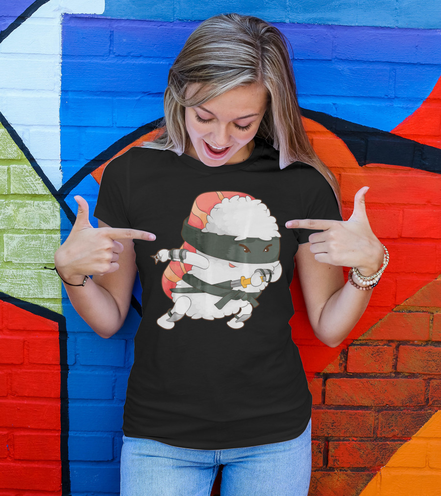 Funny Cute Sushi Ninja Maki Lover Japan T-Shirt