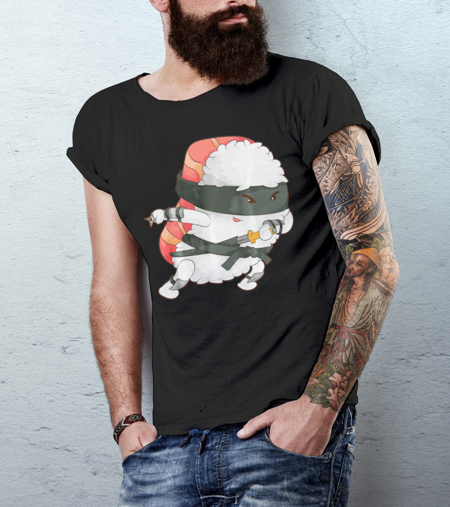 Funny Cute Sushi Ninja Maki Lover Japan T-Shirt