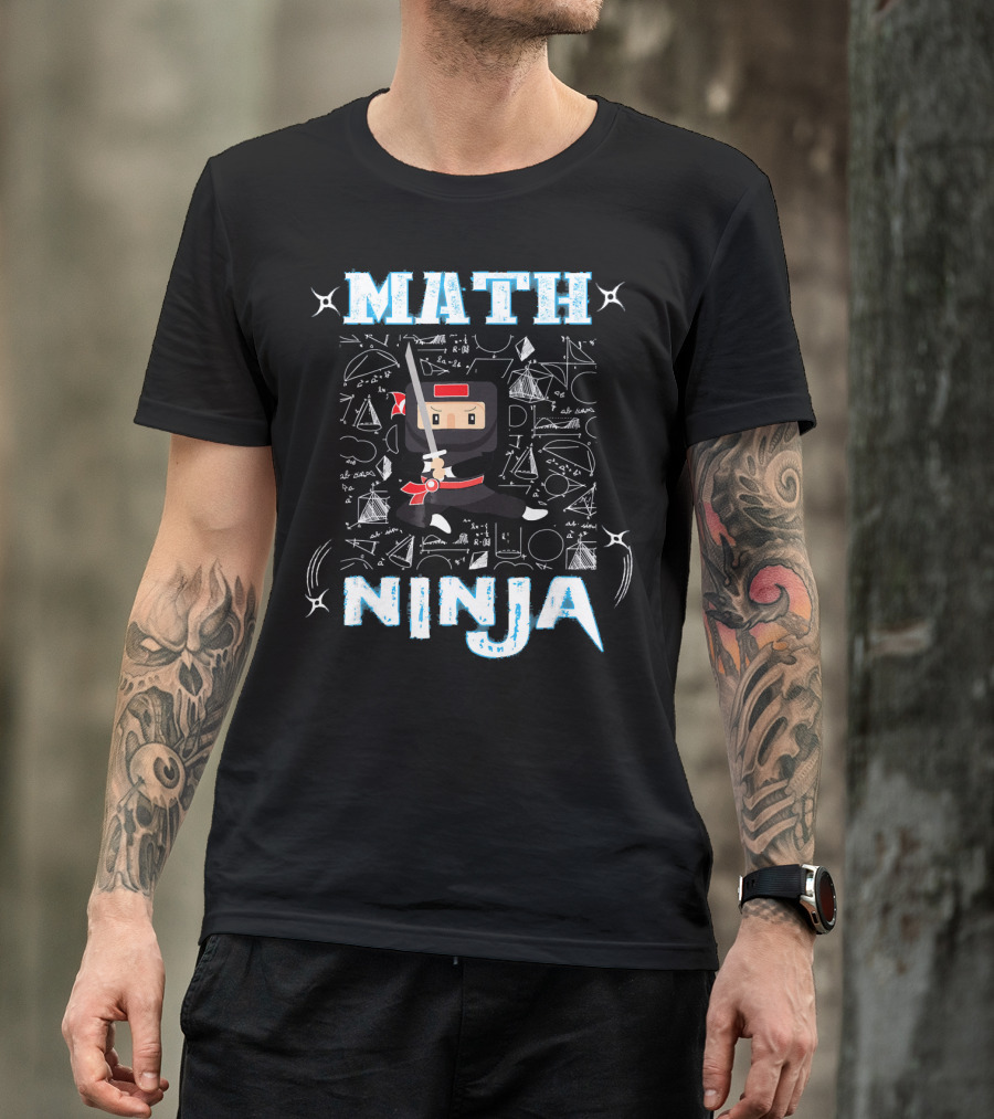 Math Ninja Geometric Cool Maths T-Shirt