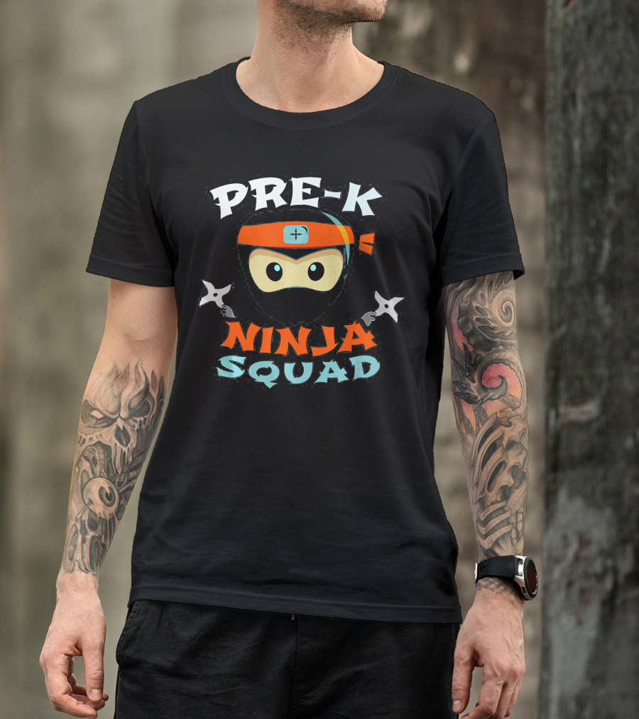 Pre-K Ninja Squad Back To School First Day T-Shirt