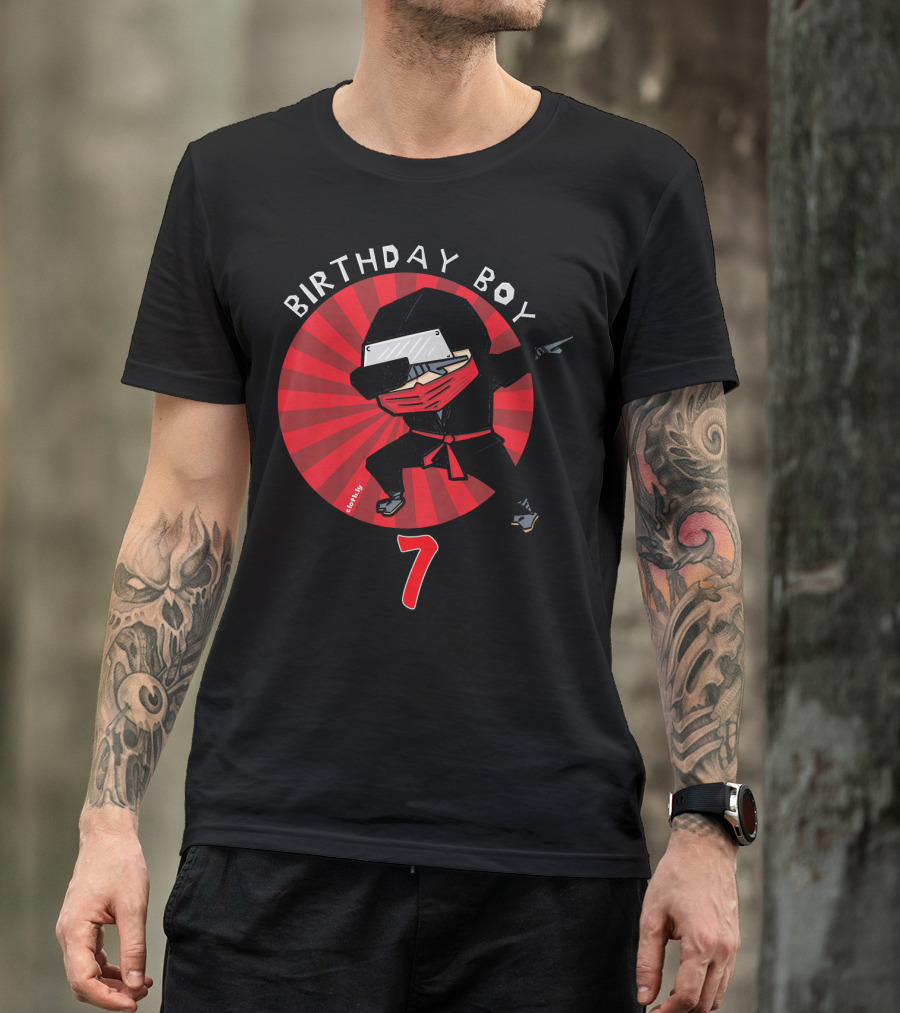 Birthday Boy 7 Ninja T-Shirt