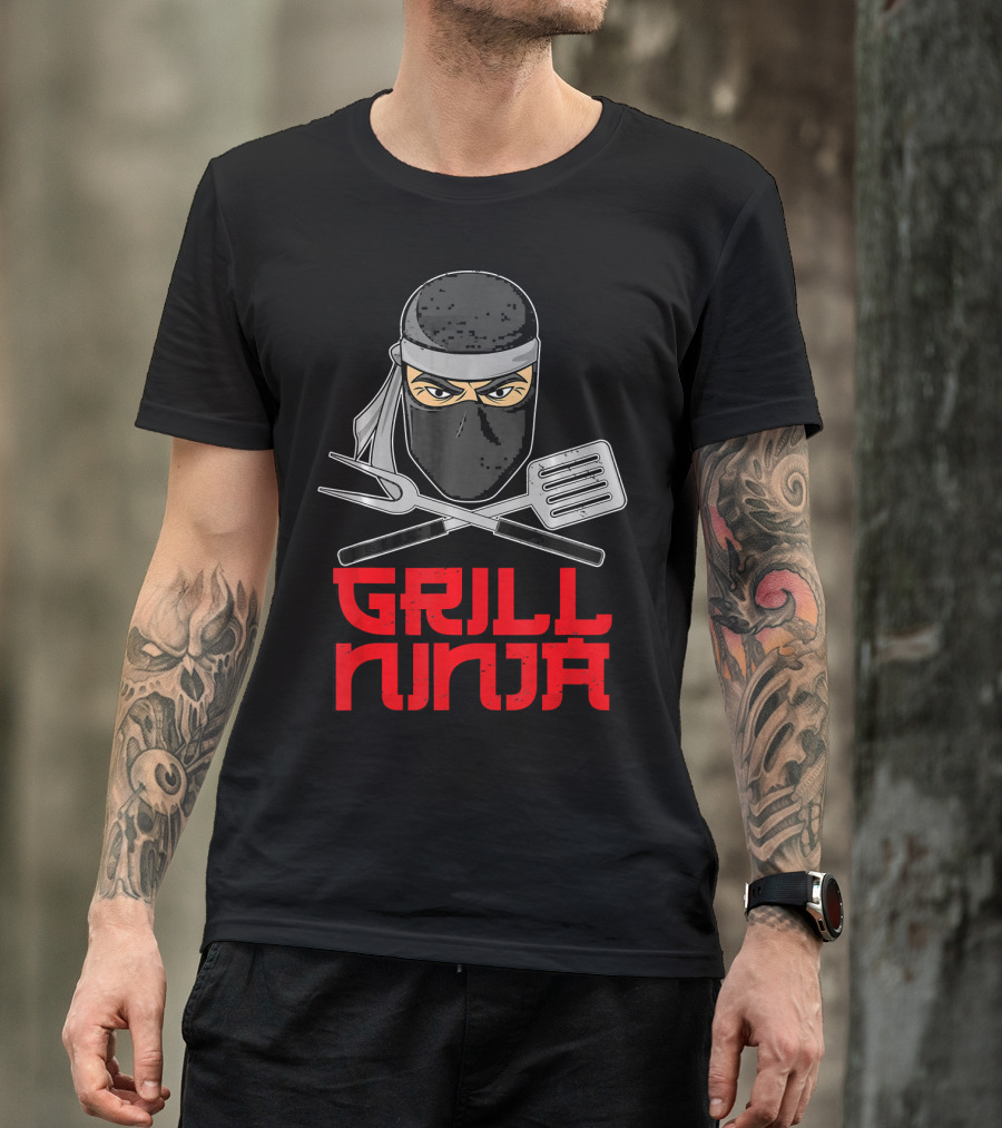 Grill Ninja Funny Barbeque Hibachi Cooking Gear T-Shirt