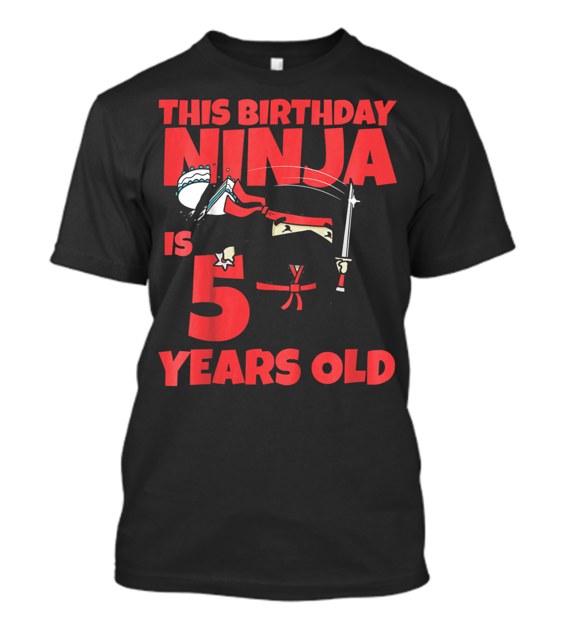 This Birthday Ninja Is 5 Years Old T-Shirt
