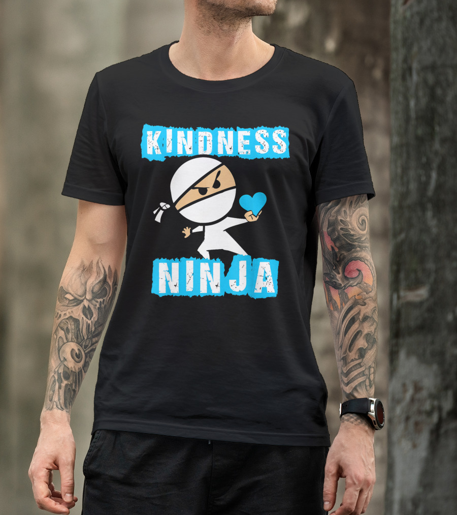 Kindness Ninja Heart-Driven Warrior T-Shirt