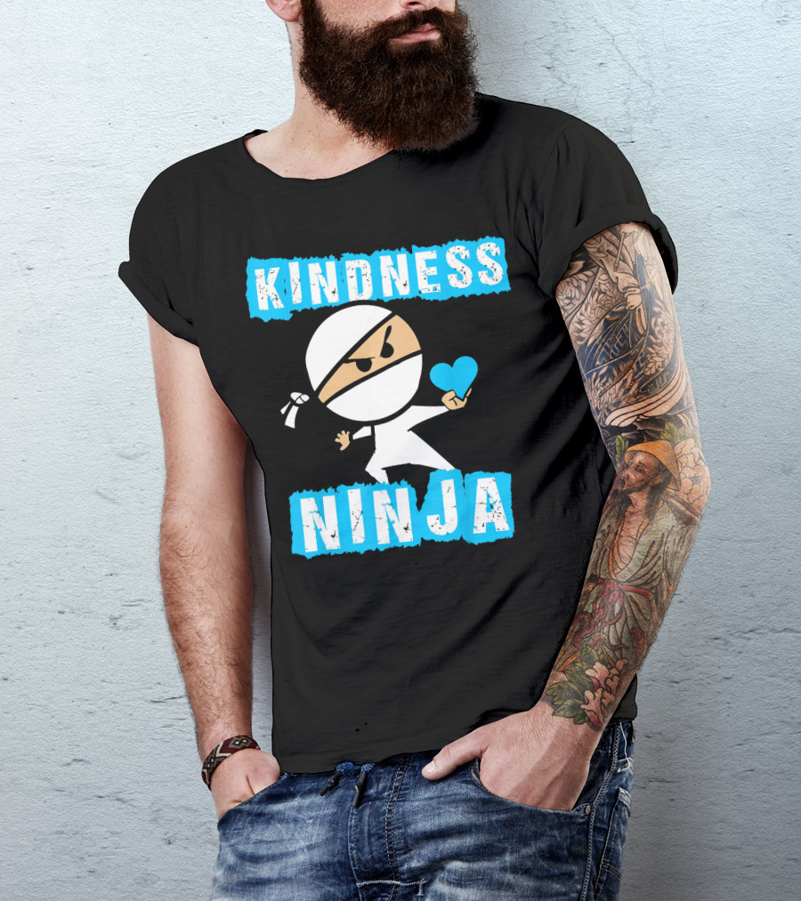 Kindness Ninja Heart-Driven Warrior T-Shirt