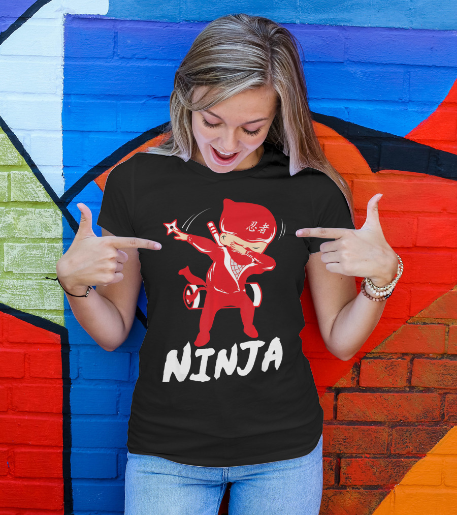 Ninja Dabbing Funny Martial Arts Star T-Shirt