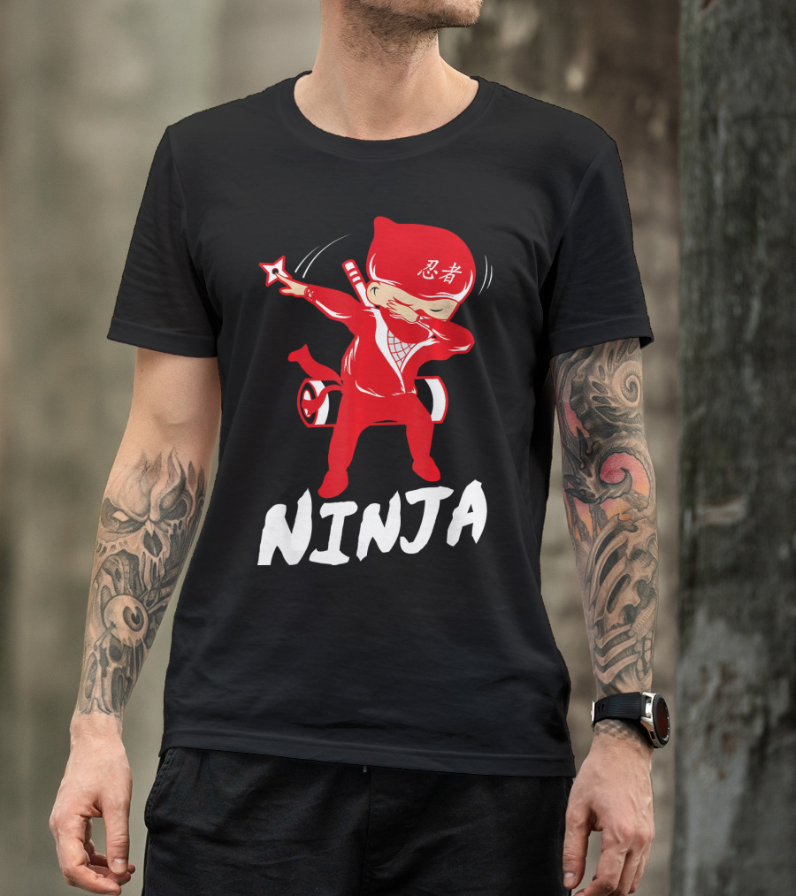 Ninja Dabbing Funny Martial Arts Star T-Shirt