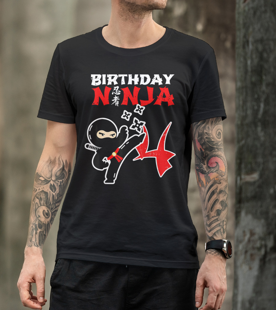 BIRTHDAY NINJA Party Supplies Kick Action T-Shirt