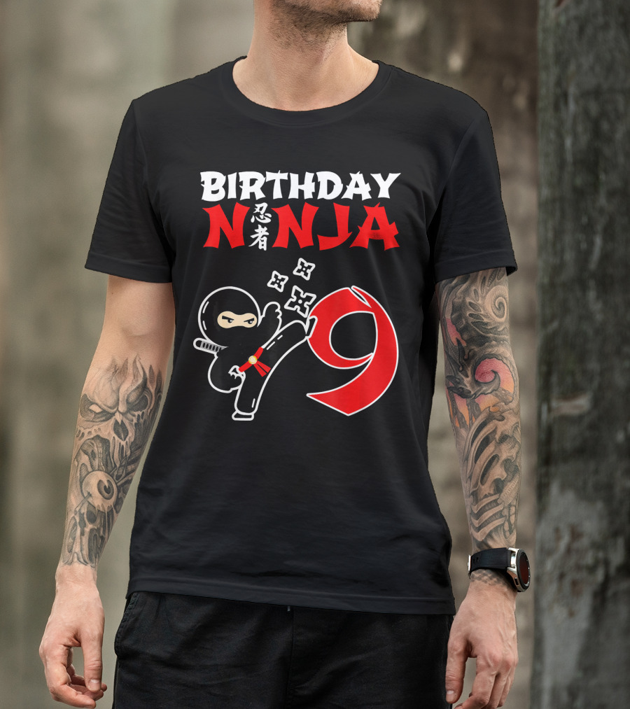 Birthday Ninja 9 Party Favor T-Shirt
