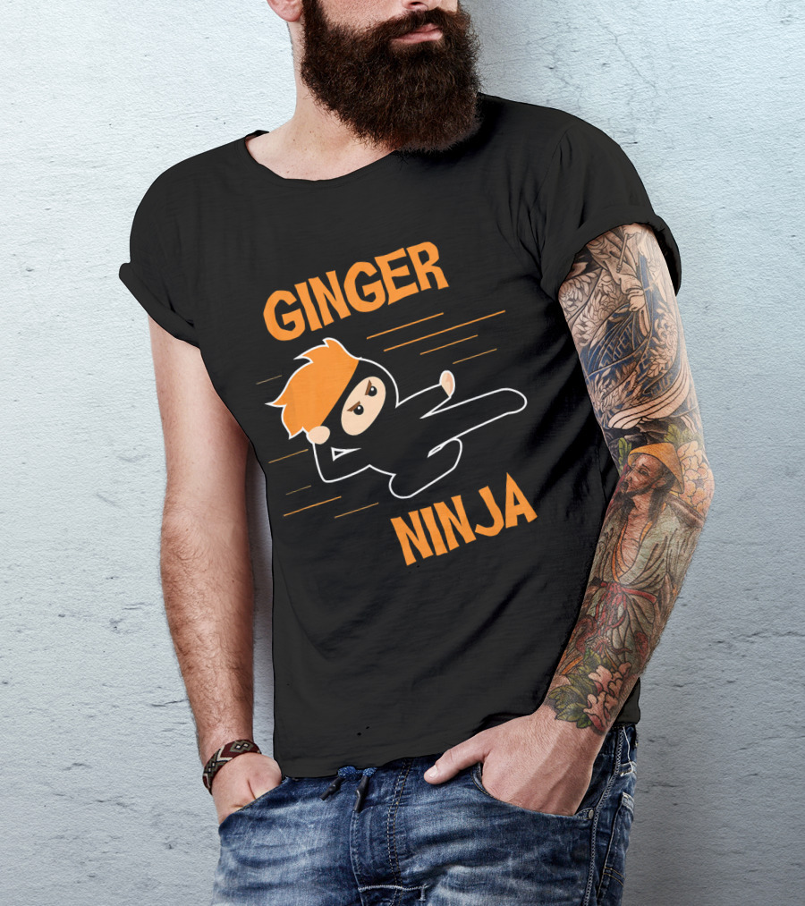 Ginger Ninja Red Hair Funny Kick T-Shirt