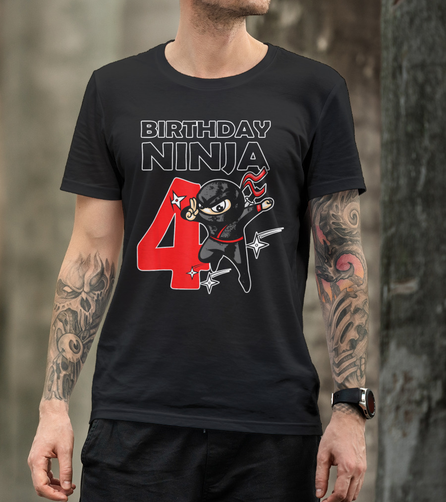 Birthday Ninja 4 Year Old T-Shirt