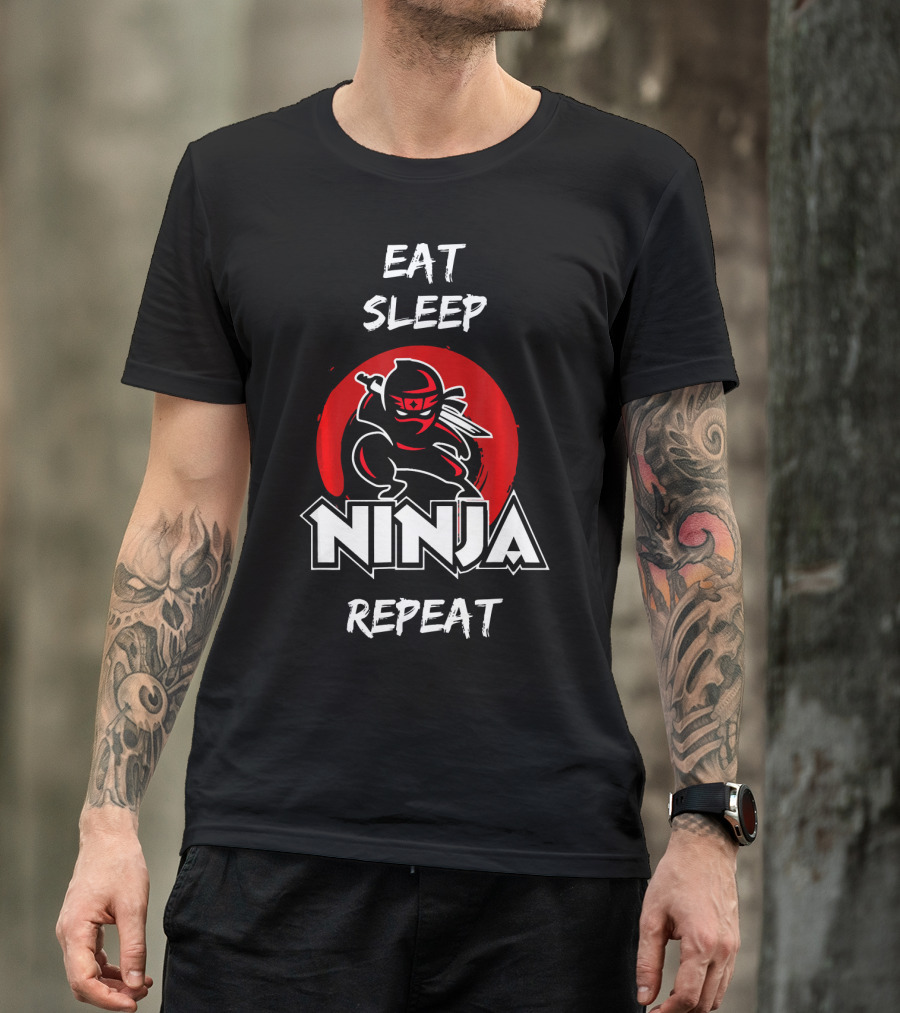 Eat Sleep Ninja Repeat Birthday Boys T-Shirt