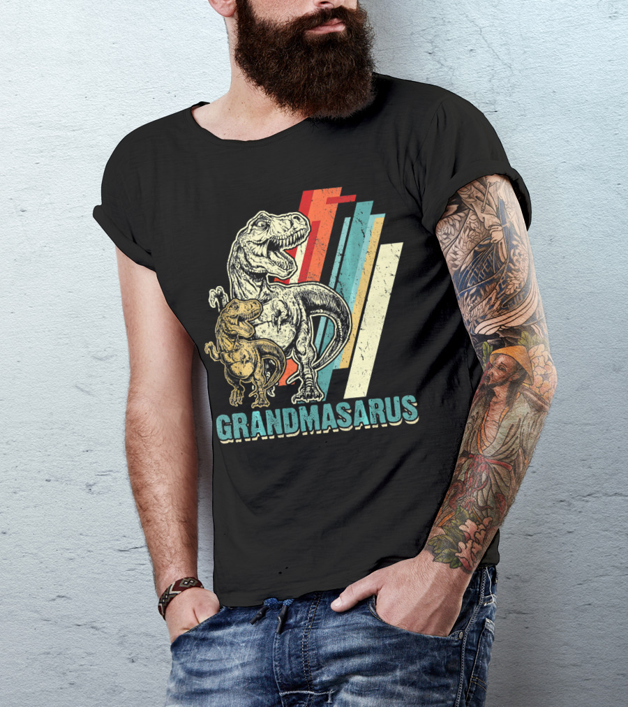 Grandmasaurus Retro Vintage Dinosaur Mother's Day T-Shirt