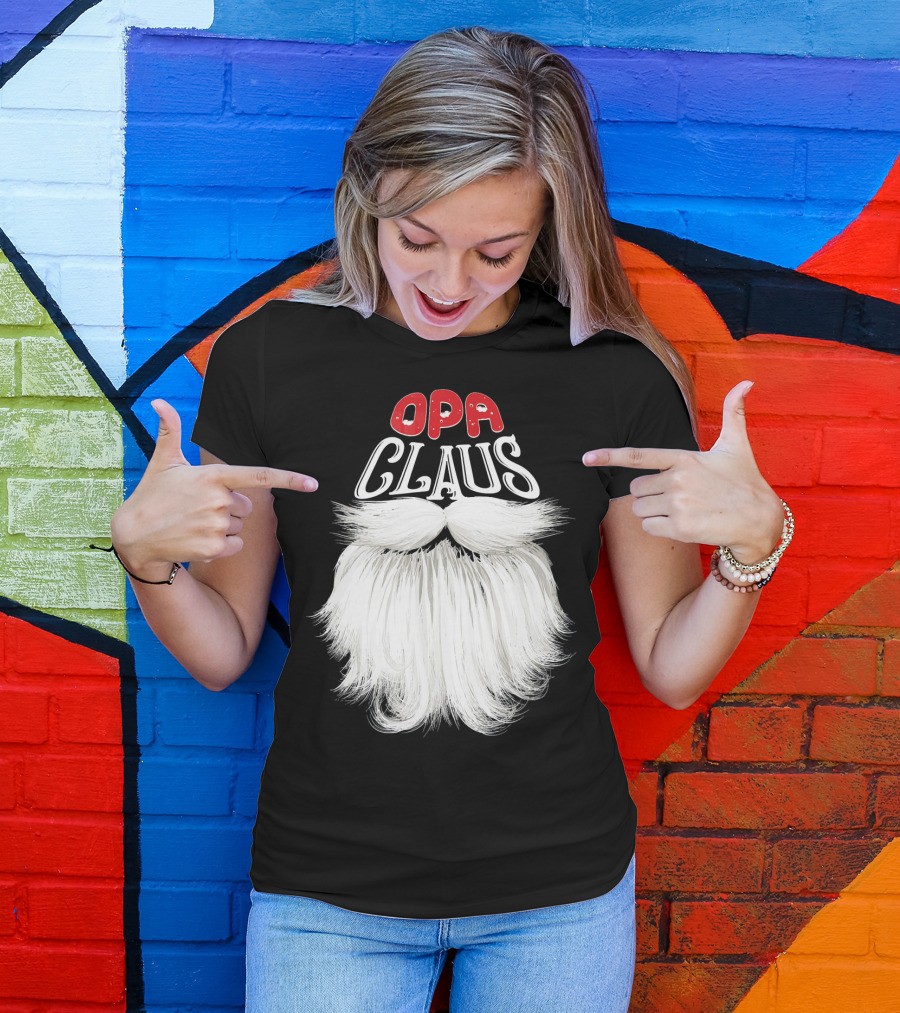 OPA Claus Funny Santa Beard T-Shirt