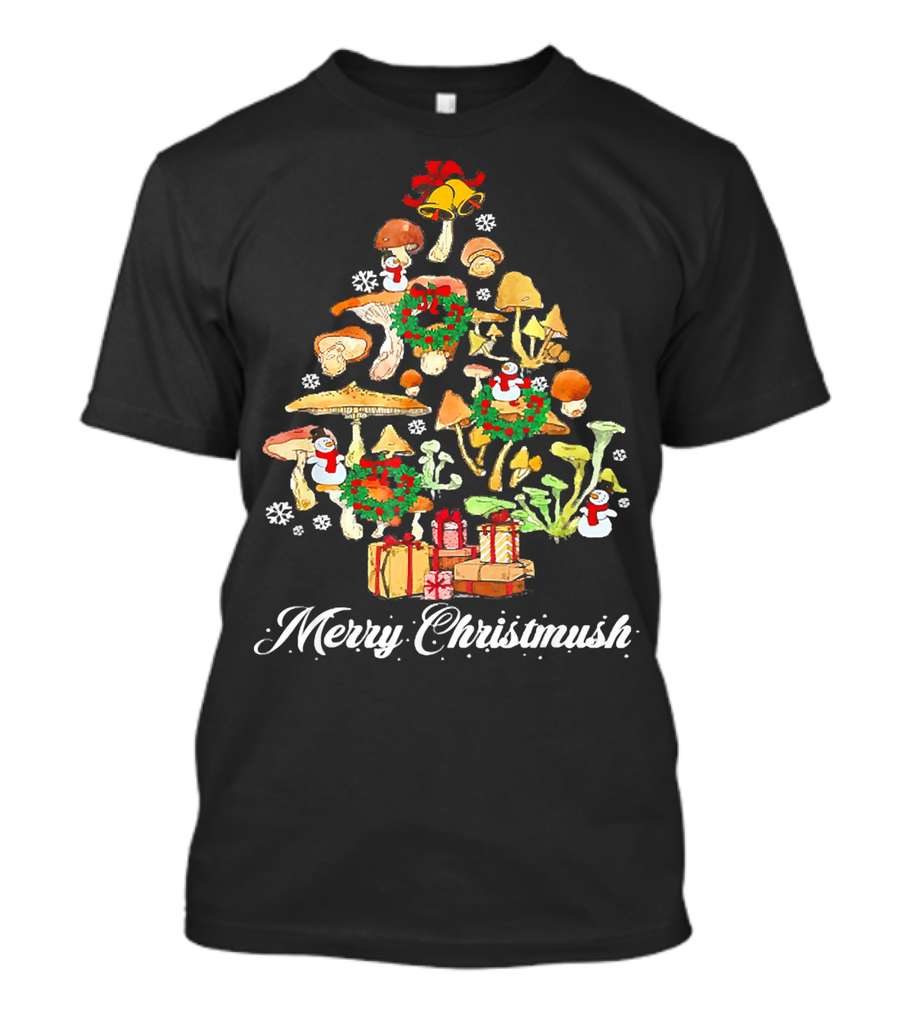 Merry Christmush Mushroom Christmas Tree T-Shirt