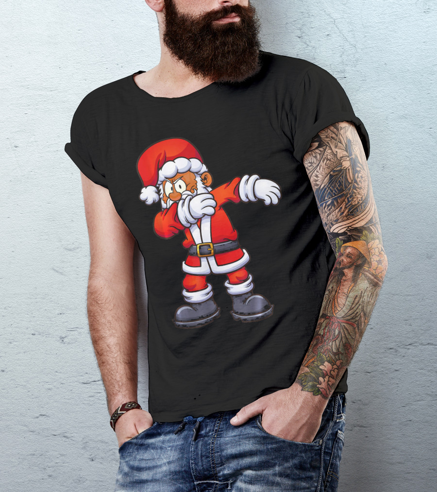Dabbing Santa Claus In Traditional Red Suit T-Shirt