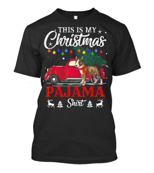 This Is My Christmas Pajama Shirt Vintage Truck Dog Holiday Lights T-Shirt