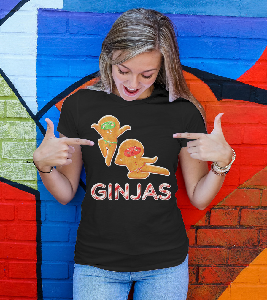 Ginjas Gingerbread Ninja Christmas T-Shirt