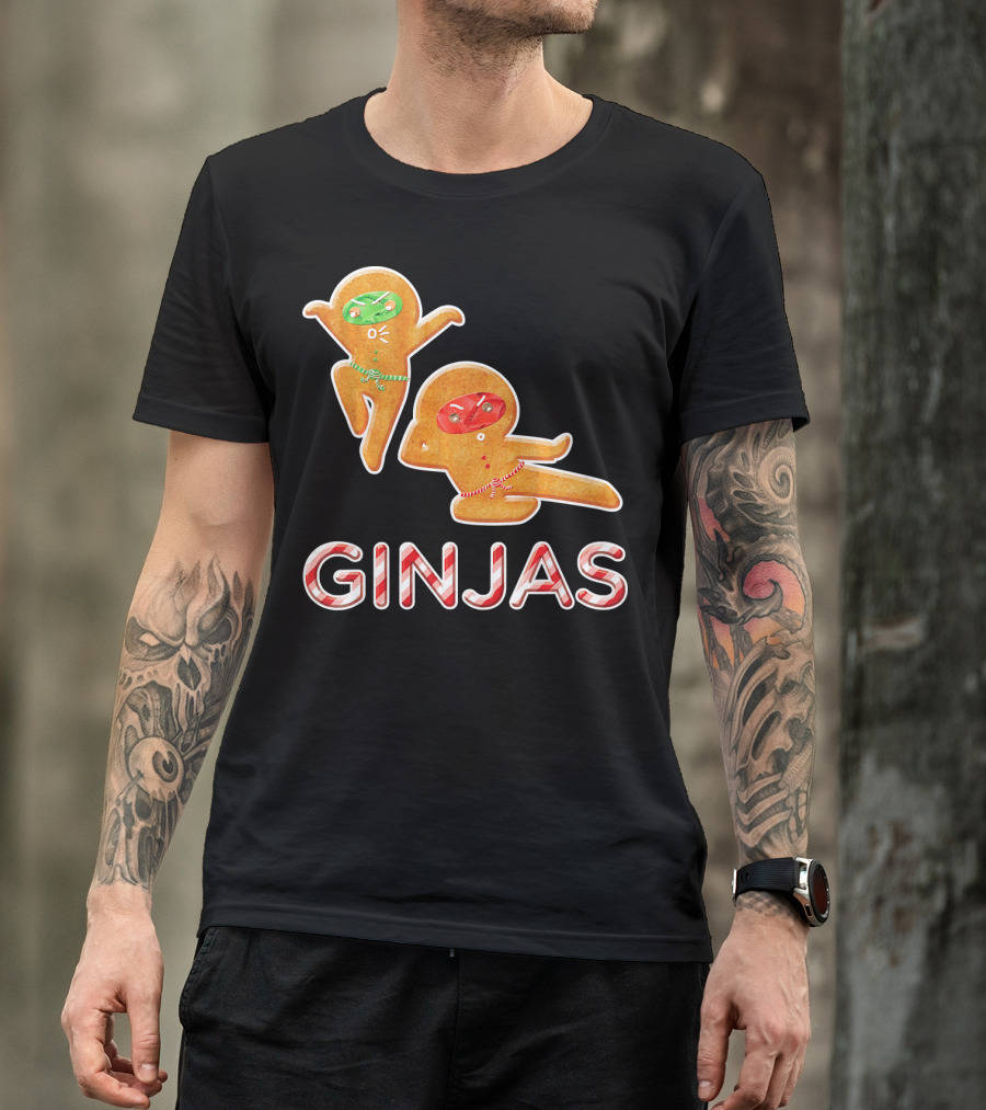 Ginjas Gingerbread Ninja Christmas T-Shirt