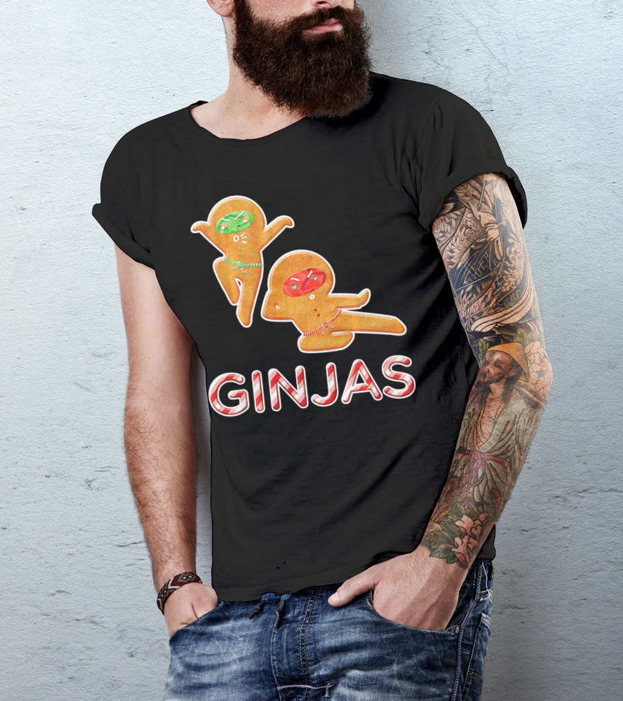 Ginjas Gingerbread Ninja Christmas T-Shirt