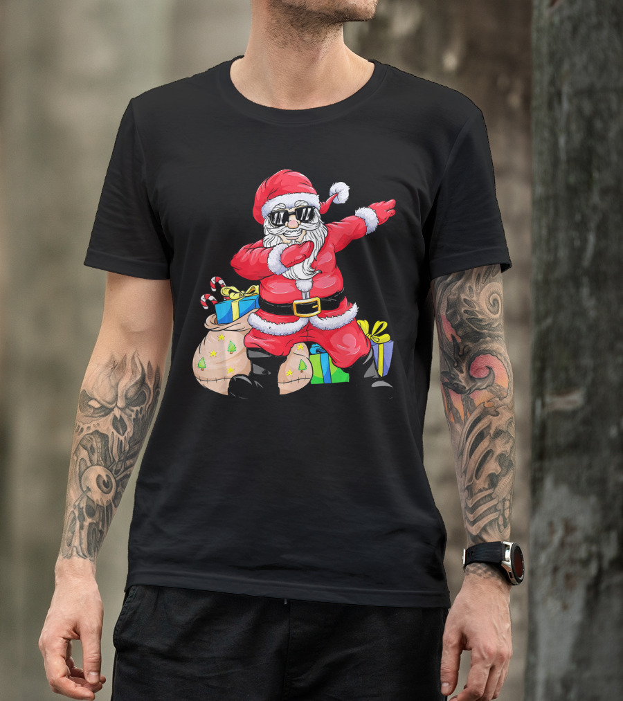 Funny Dabbing Santa Claus Xmas Merr Christmas Gifts T-Shirt
