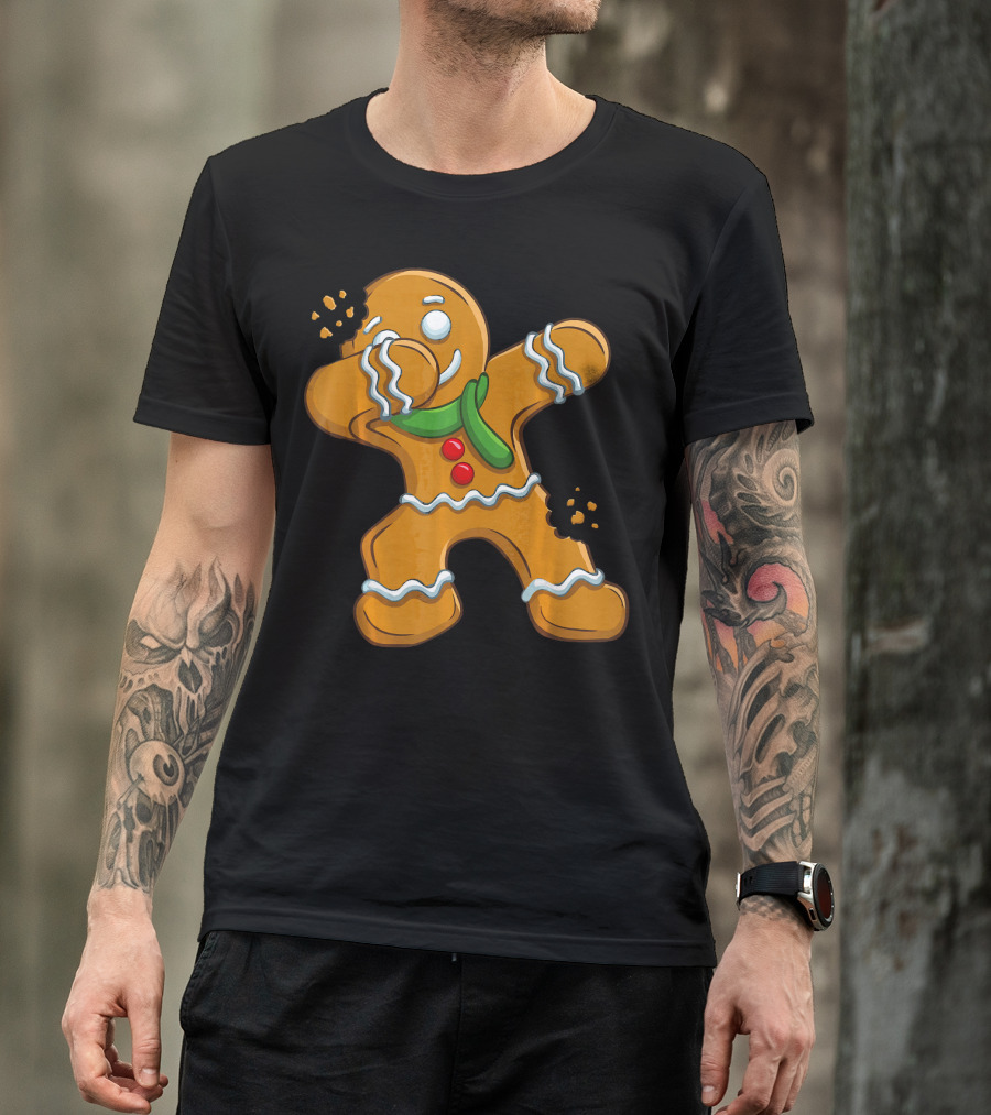 Dabbing Gingerbread Man Christmas Cookies Dance T-Shirt