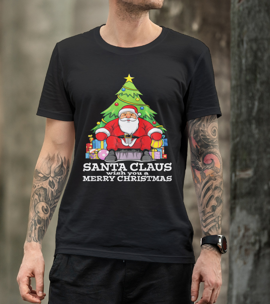 Santa Claus Wish You A Merry Christmas T-Shirt