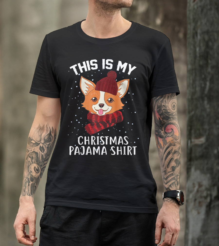 This Is My Christmas Pajama Shirt Corgi T-Shirt