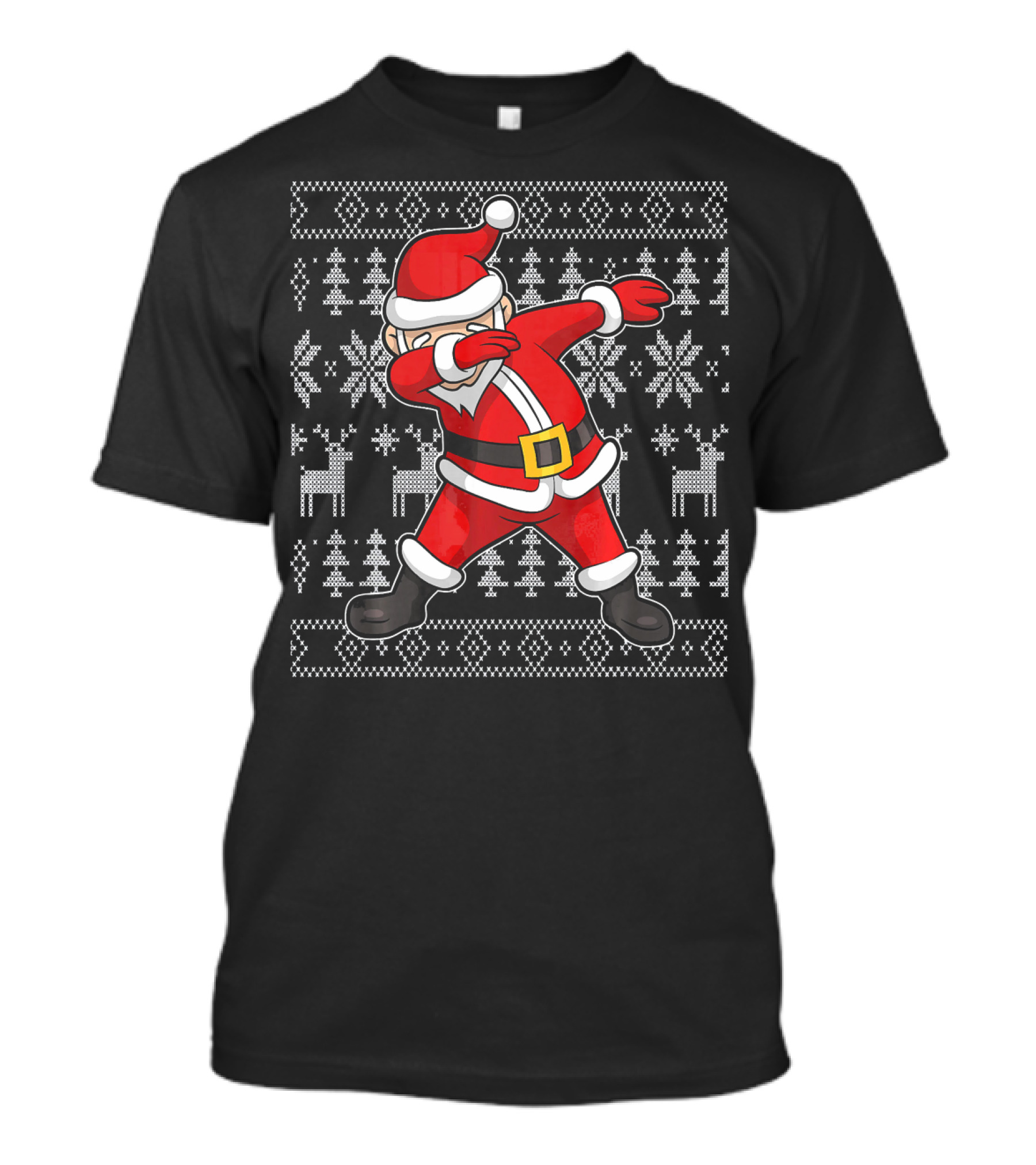 Dabbing Santa Claus On Ugly Christmas T-Shirt