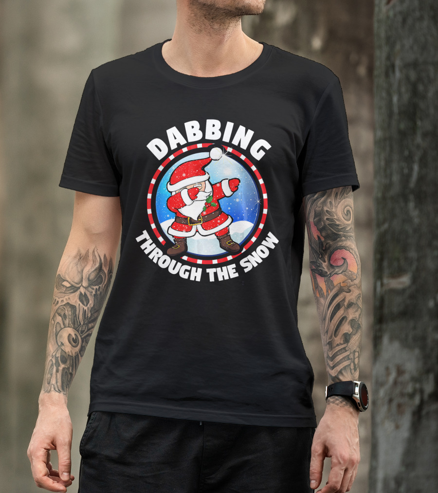 Dabbing Through The Snow Dab Santa T-Shirt