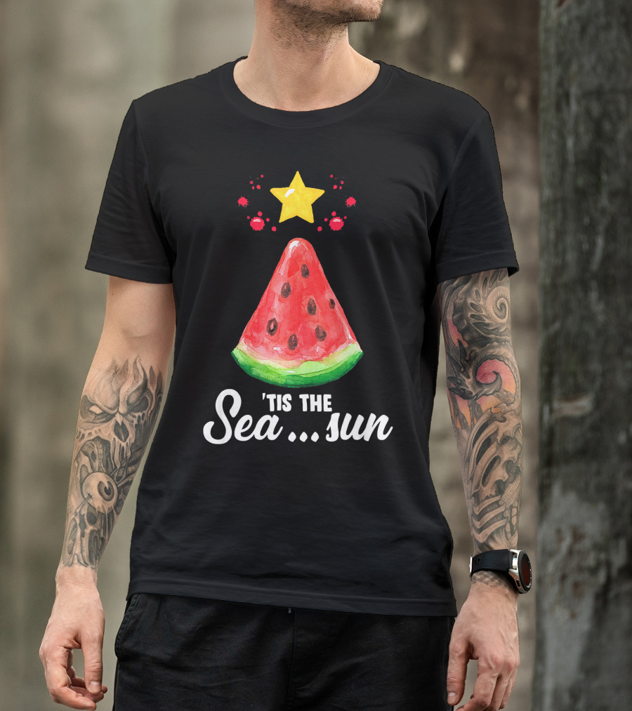 'Tis The Seasun Watermelon Slice With Summer Star T-Shirt