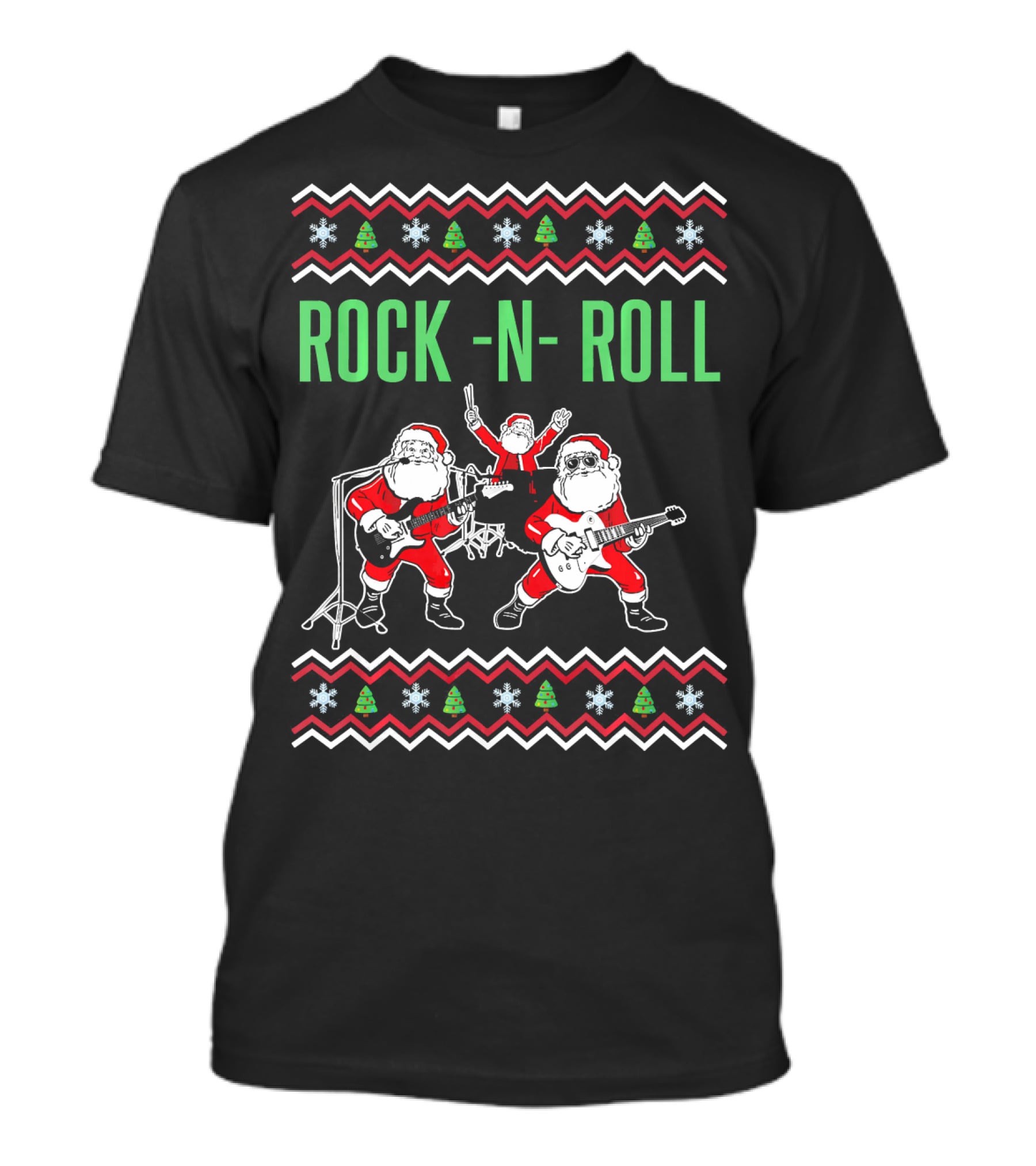Rock N Roll Christmas Santa Rocks Festive Band Αντίγραφo T-Shirt